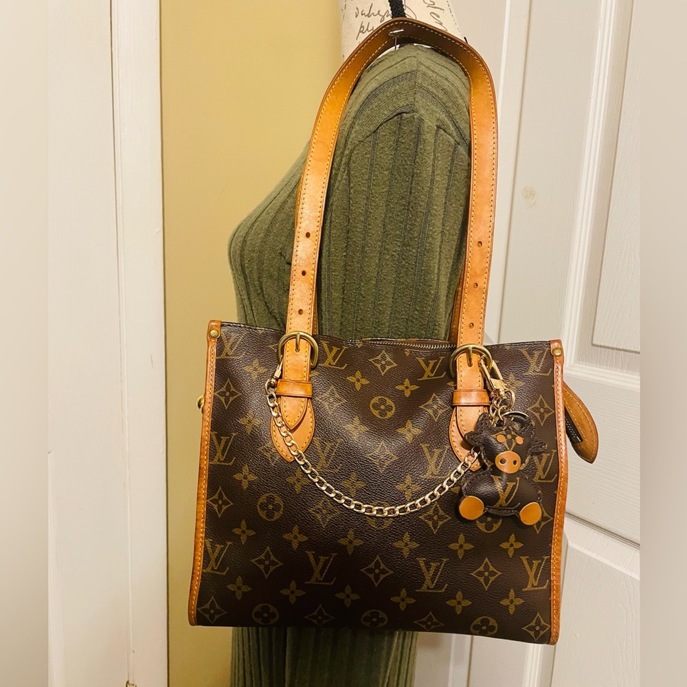 Louis Vuitton PoPincourt monogram Leather Tote Shoulder Bag